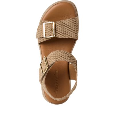 Дамски Сандали На Платформа TAMARIS - 1-28209-46-330 TAUPE STRUCT.