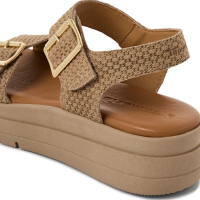 Дамски Сандали На Платформа TAMARIS - 1-28209-46-330 TAUPE STRUCT.