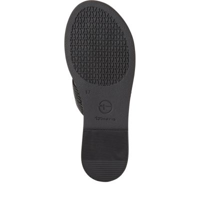 Дамски Равни Чехли TAMARIS - 1-27113-42-0B3 BLACK GLAM