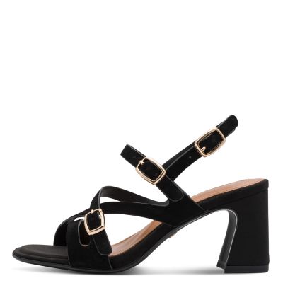 Дамски Сандали На Ток TAMARIS - 1-28340-46-004 BLACK SUEDE