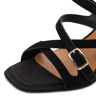 Дамски Сандали На Ток TAMARIS - 1-28340-46-004 BLACK SUEDE