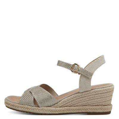 Дамски Сандали На Платформа TAMARIS - 1-28367-42-967 LT.GOLD GLAM