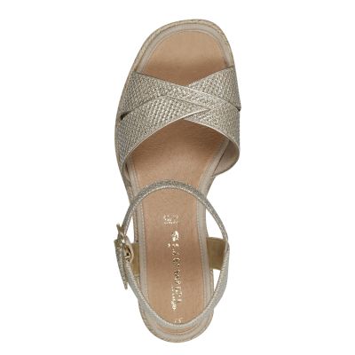 Дамски Сандали На Платформа TAMARIS - 1-28367-42-967 LT.GOLD GLAM