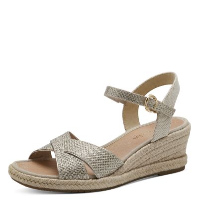 Дамски Сандали На Платформа TAMARIS - 1-28367-42-967 LT.GOLD GLAM