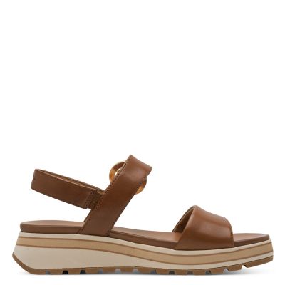 Дамски Сандали На Платформа TAMARIS - 1-28254-46-348 COGNAC LEATHER