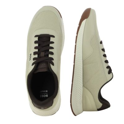 Мъжки Сникърс BOSS - 50563962 TITANIUM RUNN TRTXPU OPEN BEIGE