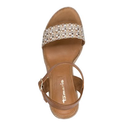 Дамски Сандали На Платформа TAMARIS - 1-28376-46-392 COGNAC COMB