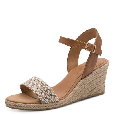 Дамски Сандали На Платформа TAMARIS - 1-28376-46-392 COGNAC COMB