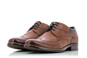 Мъжки обувки с връзки BUGATTI - 16305-cognac192