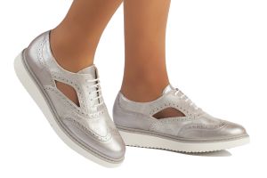 Дамски обувки с връзки GEOX - d824ba-greyss18