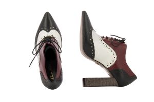 Дамски обувки на ток DONNA ITALIANA - 7500-black/whiteaw18