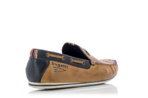 Мъжки мокасини BUGATTI - 70466-cognac/bluess19