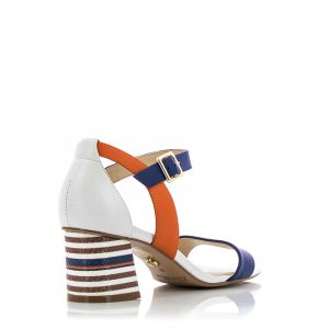Дамски сандали на ток DONNA ITALIANA - 1305-white/azure201
