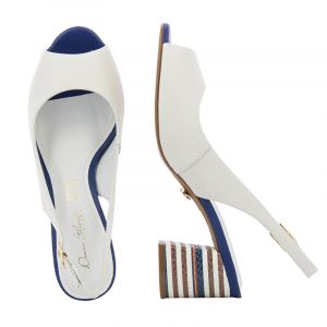 Дамски сандали на ток DONNA ITALIANA - 8333-white201