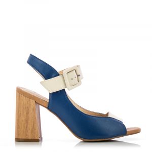 Дамски сандали на ток DONNA ITALIANA - 1900502-blue/porcelana201