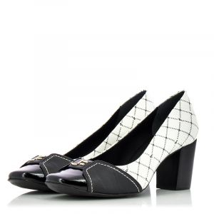 Дамски обувки на ток JORGE BISCHOFF - j41385005-white/black211