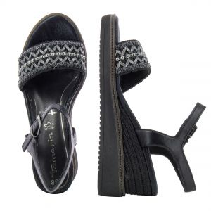 Дамски сандали на платформа TAMARIS - 28243-black211