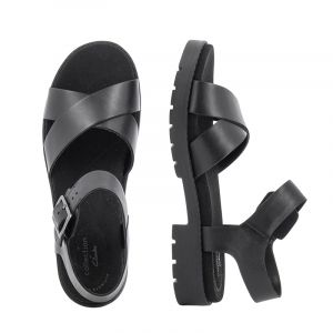 Дамски равни сандали CLARKS - 26147746 Orinoco Strap Black Leather