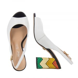 Дамски сандали на ток DONNA ITALIANA - 6446-498 GLASGOW white