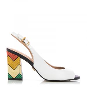 Дамски сандали на ток DONNA ITALIANA - 6446-498 GLASGOW white