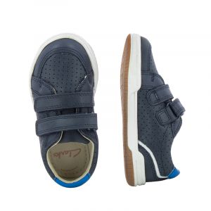 Сникърс Момчета CLARKS - 26158988 Fawn Solo T Navy Leather