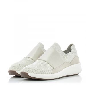 Дамски сникърс CLARKS - 26165519 Un Rio Knit White Knit