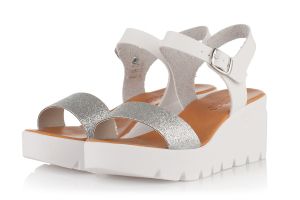 Дамски сандали на платформа PATRICIA - k03-argento/biancoss17