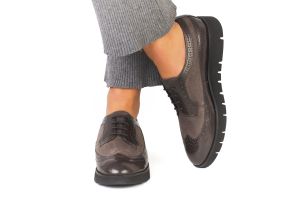Дамски обувки с връзки GEOX - d540bc-dr.greyaw17