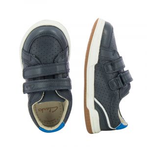 Сникърс Момчета CLARKS - 261589887040 Fawn Solo T Navy Leather