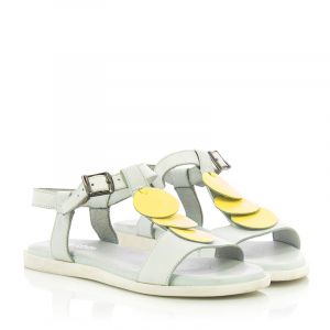 Дамски равни сандали CARLO FABIANI - 36418-OLD бял и жълт
