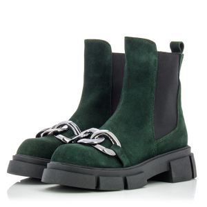 Дамски Равни Боти  CARLO FABIANI - 1063.4019  DARK GREEN