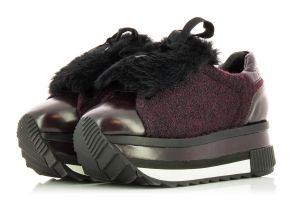 Дамски спортни обувки на платформа ELVIO ZANON - g6201-prugina/neroaw17