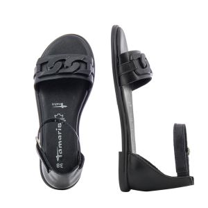 Women`s flat sandals Tamaris-1-1-28128-20 003  BLACK LEATHER