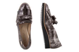 Дамски обувки без връзки DONNA ITALIANA - 687-992-bronze/greyaw17