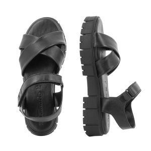 Women`s flat sandals Tamaris-1-1-28242-20 003  BLACK LEATHER