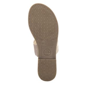 Women`s Flat Slippers TAMARIS-1-1-27111-20 396  TAUPE/PLATINUM