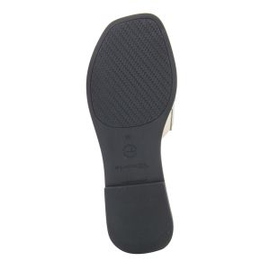 Women`s Flat Slippers TAMARIS-1-1-27131-20 407  IVORY LEA/BLK