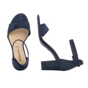 Woman`s Heeled Sandals TAMARIS-1-1-28396-20 807  NAVY SUEDE