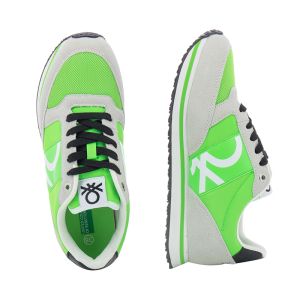Women`s Sneakers BENETTON-BTW313101/7210 -GREEN/WHITE