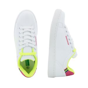 Women`s Sneakers BENETTON-BTW314001/1080 -WHITE/FUXIA