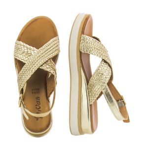 Women`s Flat Sandals DIVAS-030.133.0715  MTL. GOLD