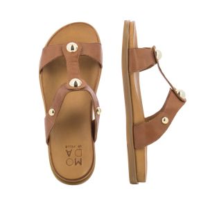 Women`s Flat Slippers MODA IN PELLE-25091ONEY  TAN 23