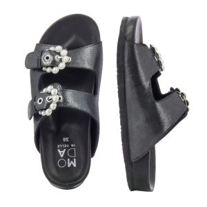 Women`s Flat Slippers MODA IN PELLE-25091OPAAL  BLACK 01