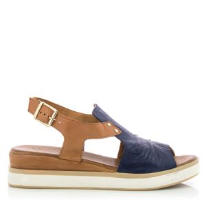 Women`s Sandals On Platform CARLO FABIANI-133.1087  NAVY/COCONUT 07