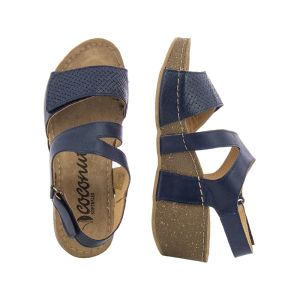 Women`s Sandals On Platform COCONUT-184.204  NAVY