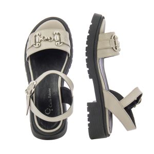 Women`s Flat Sandals CARLO FABIANI-252.26522  R322 STONE