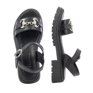 Women`s Flat Sandals CARLO FABIANI-252.26522  R26 BLACK