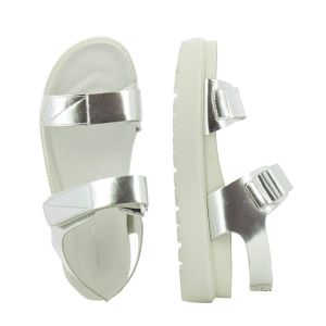 Women`s Flat Sandals VAGANBIND-3934-183 silver