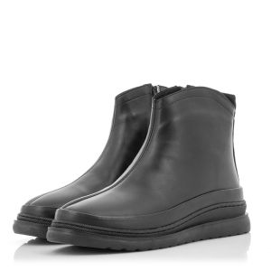 Women`s Flat Ankle Boots-401 EASY STEP BLACK