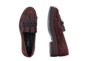 Дамски обувки без връзки DONNA ITALIANA - 7351-bordoaw17